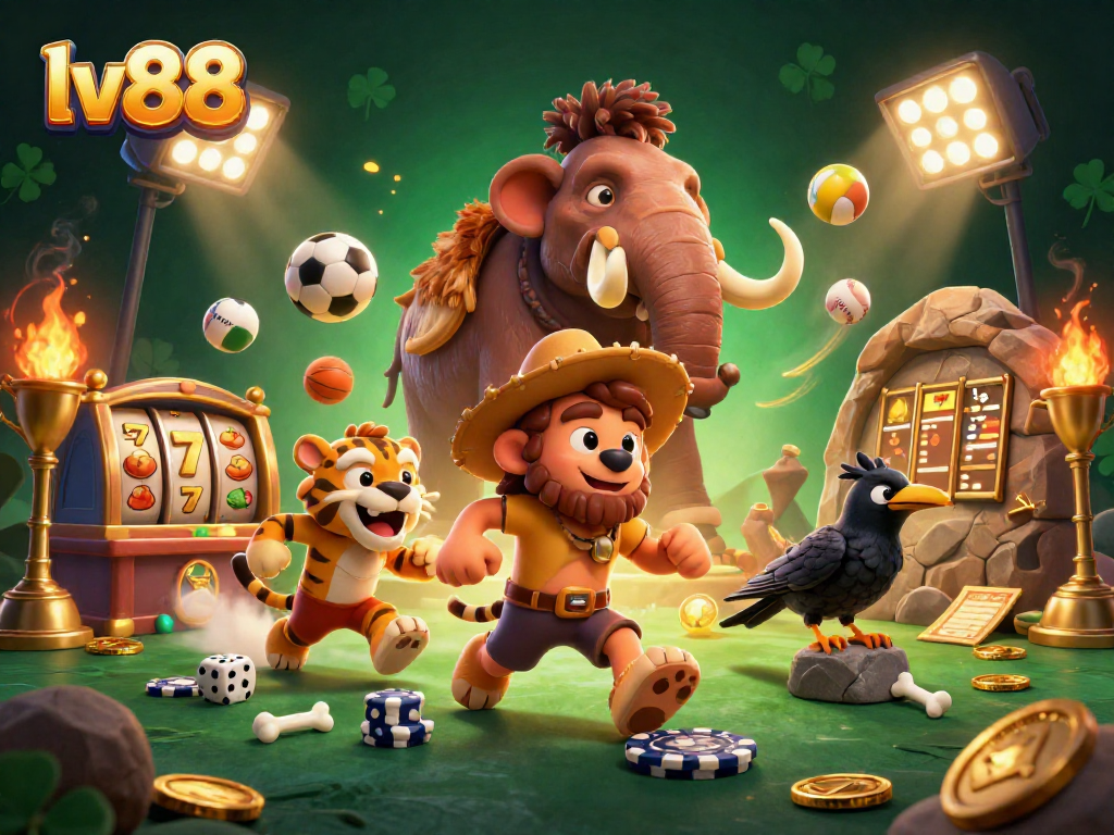 lv88 casino offers an exciting prehistoric gaming experience with vibrant colors and action-packed elements.