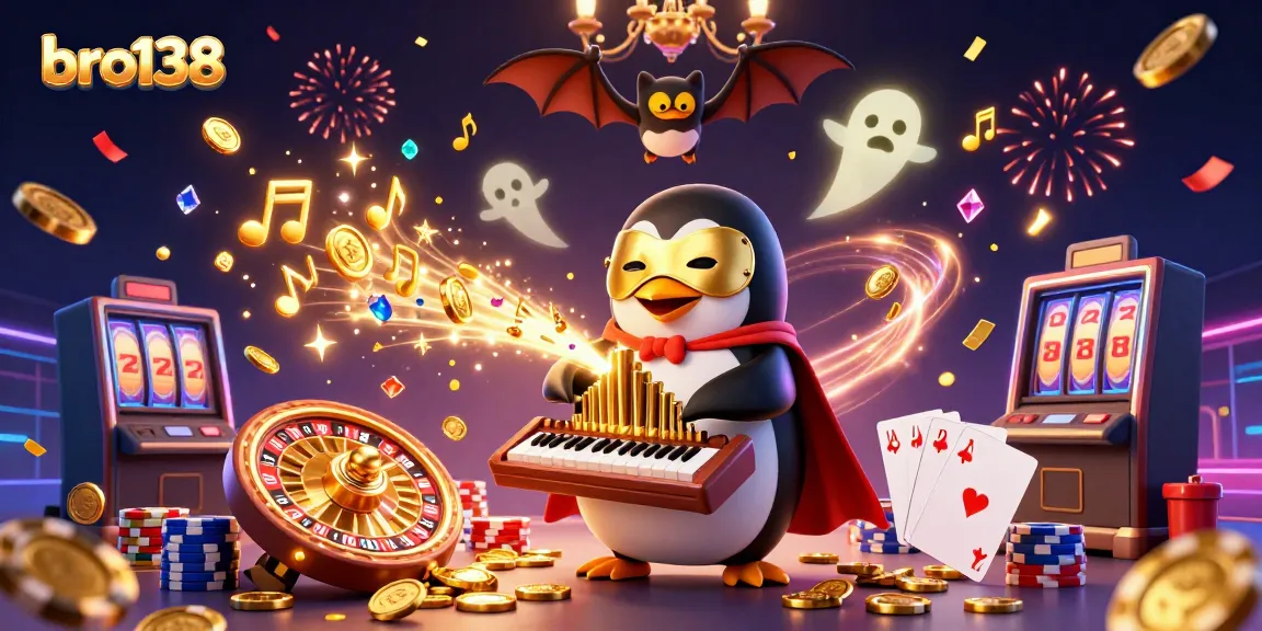 Experience thrilling gameplay at bro138 with our animated casino scene, showcasing fun slot and table game elements.