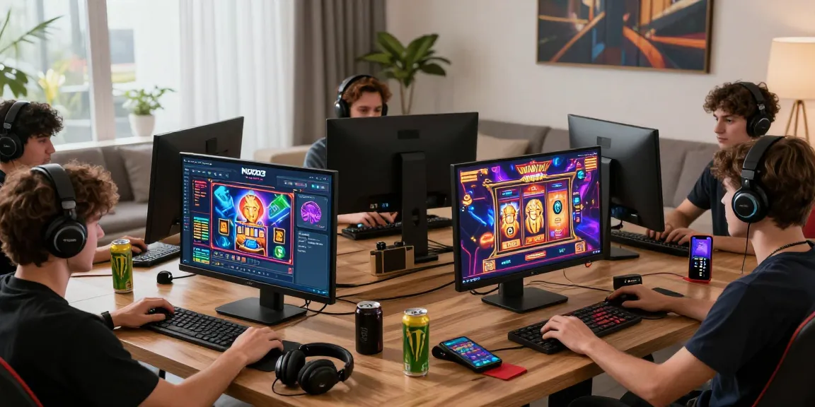 Players engaged with NX303 platform on multiple devices in a lively gaming environment.