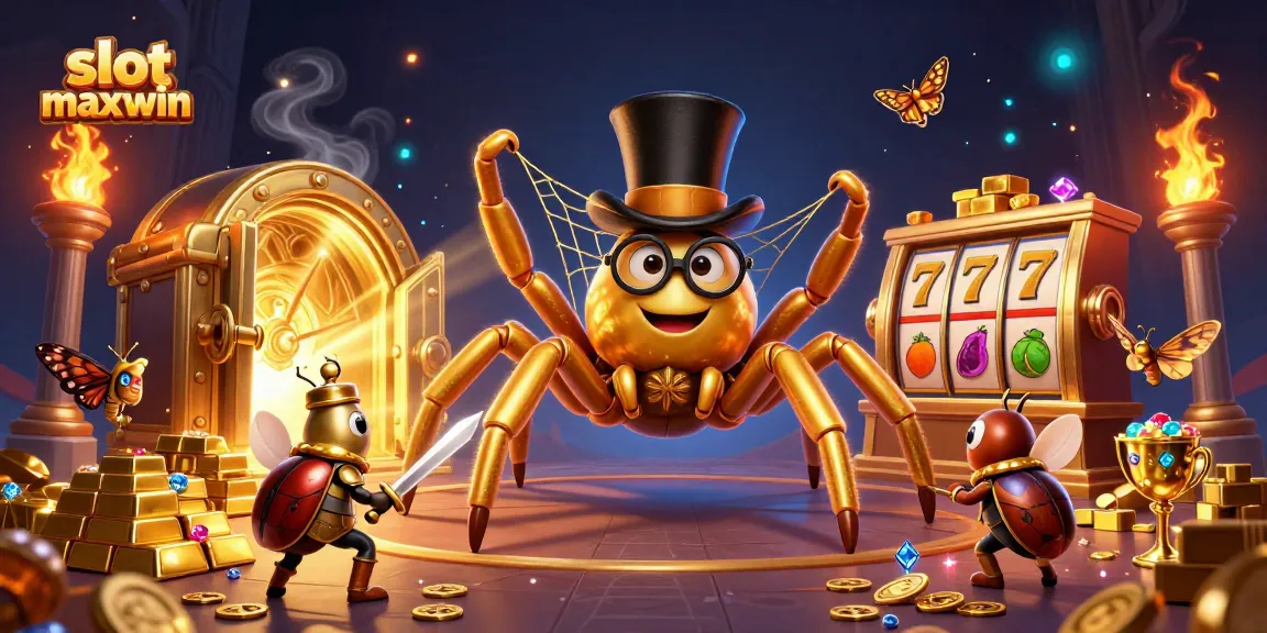 Experience slot maxwin excitement with a vibrant 3D casino scene featuring dynamic game elements.