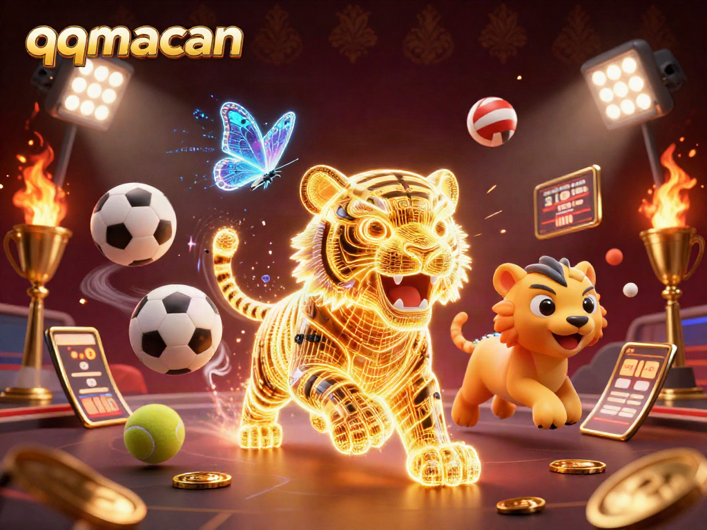 Experience thrilling gameplay with qqmacan: a neon-lit casino adventure featuring vibrant characters and dynamic elements.