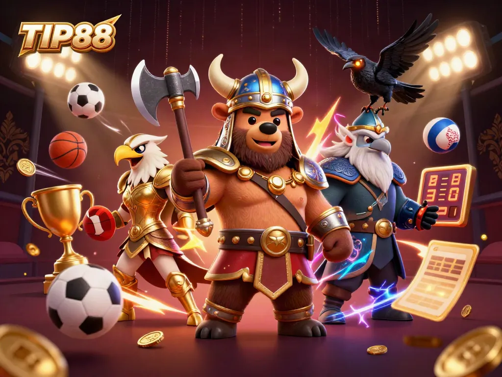 Experience thrilling gameplay at TIP88 with vibrant 3D characters and dynamic sports betting elements.