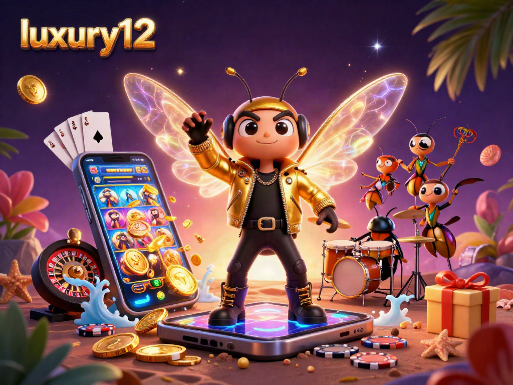 Experience luxury12 thrills with a vibrant 3D casino scene filled with excitement and winning potential.