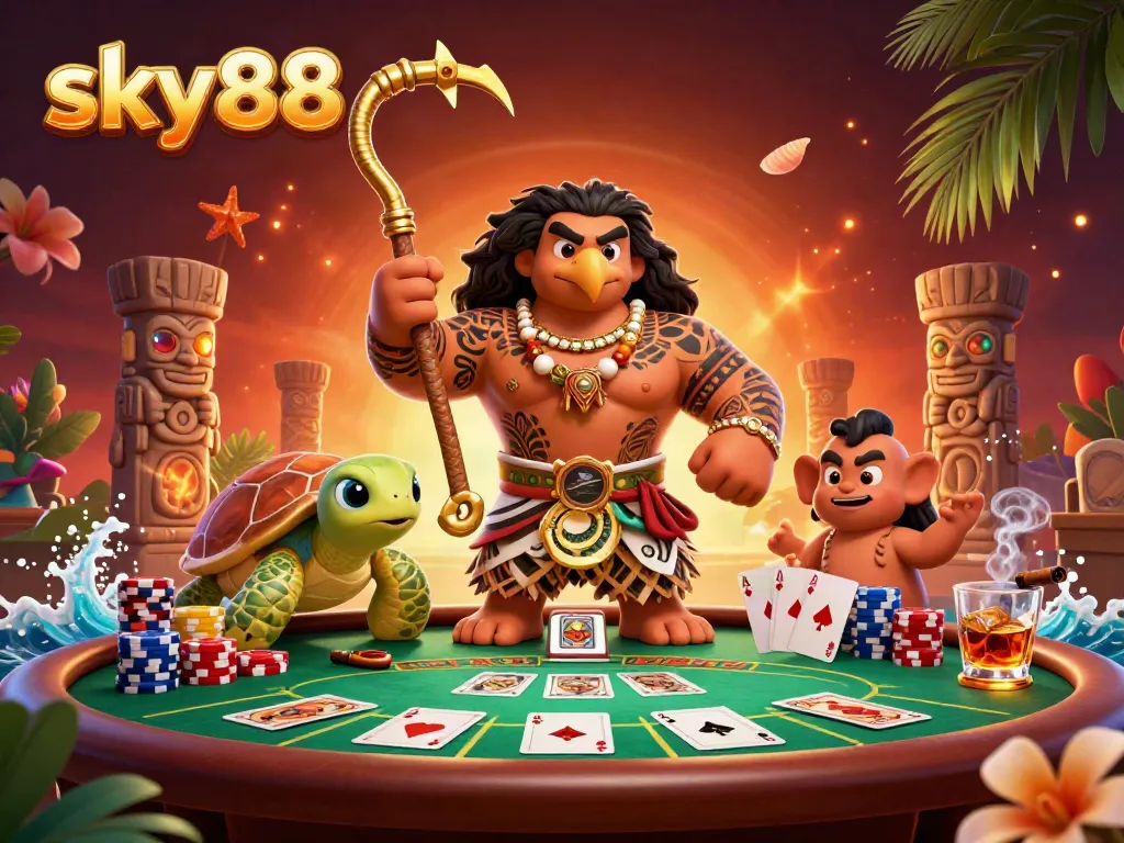 Engage with thrilling poker and vibrant characters at sky88 online casino, experiencing unique gaming adventures.