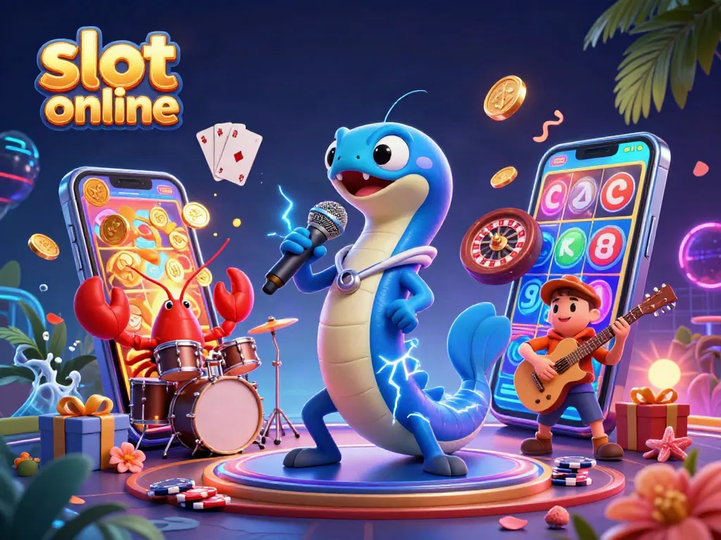 Experience vibrant slot online gaming with a lively underwater DJ scene featuring unique characters.