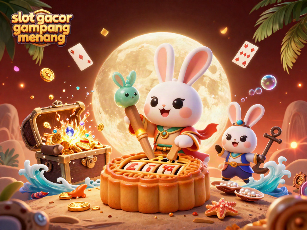 Spin to win with slot gacor gampang menang in this vibrant 3D casino scene.