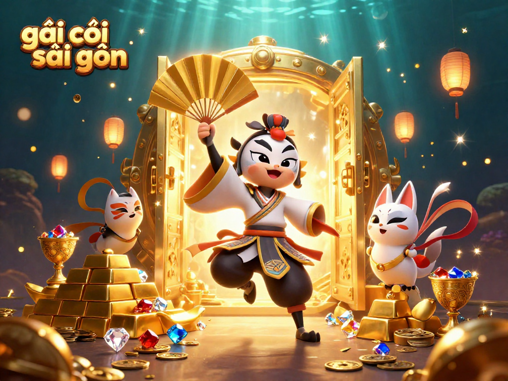 Experience the thrill of gái gọi sài gòn with vibrant casino scenes filled with gold and jewels.