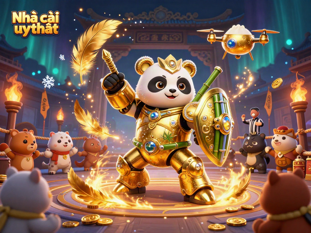 Experience thrilling action with Nhà cái uy tín in an electrifying 3D arena filled with vibrant game elements.