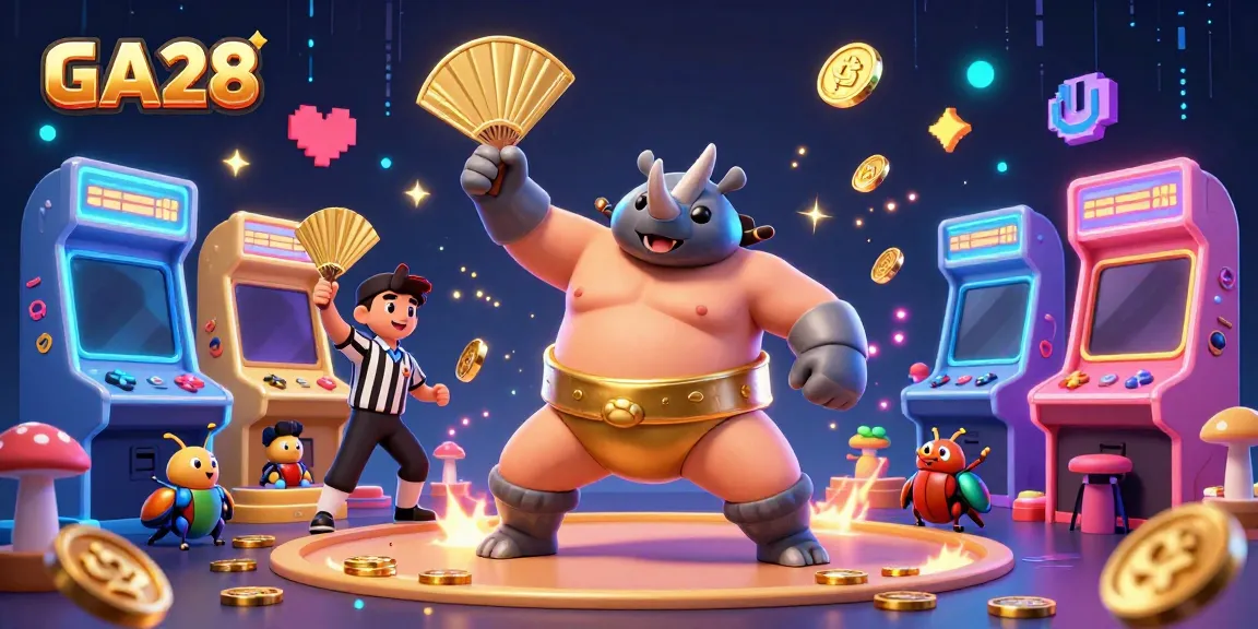 GA28 showcases a dynamic and colorful online gaming experience with unique characters and casino elements.