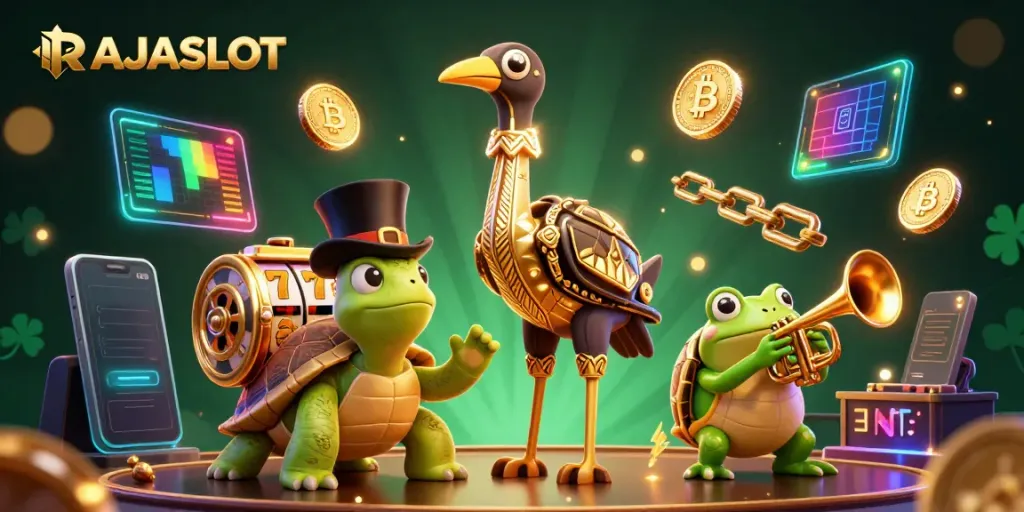 Mainkan slot gacor di RAJASLOT dengan tampilan 3D menarik dan penuh elemen kasino.