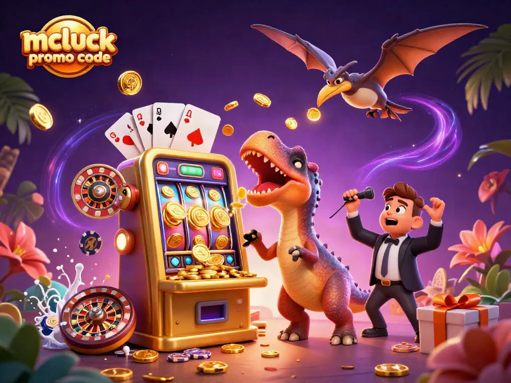 Engage with the mcluck promo code and win big as dynamic characters celebrate casino jackpots!