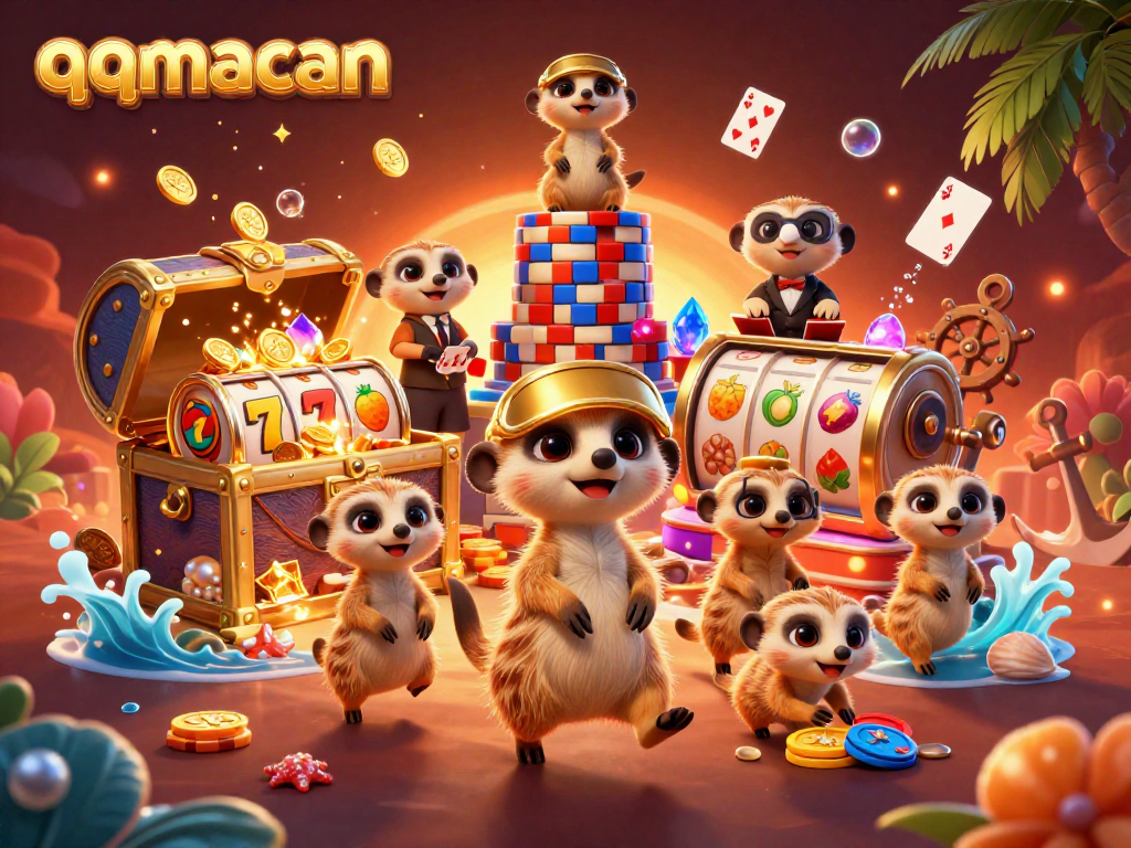 Win big at qqmacan's lively meerkat casino with thrilling card games and colorful gems!