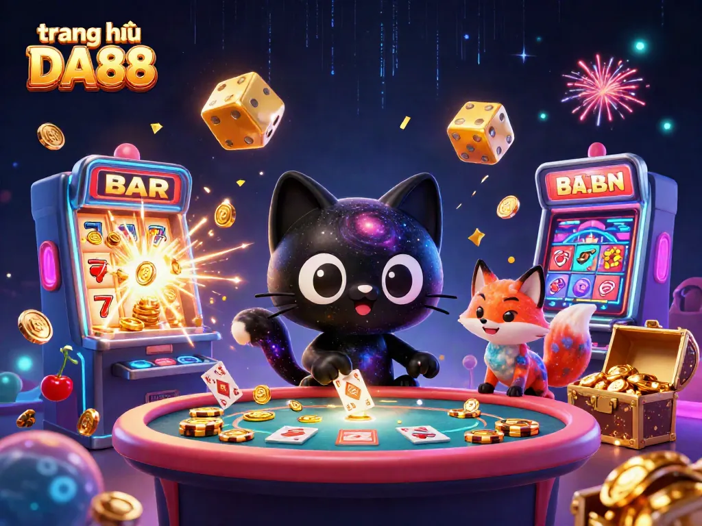 Experience thrilling gameplay at trang chủ DA88 featuring dynamic casino elements and characters in a vibrant scene.