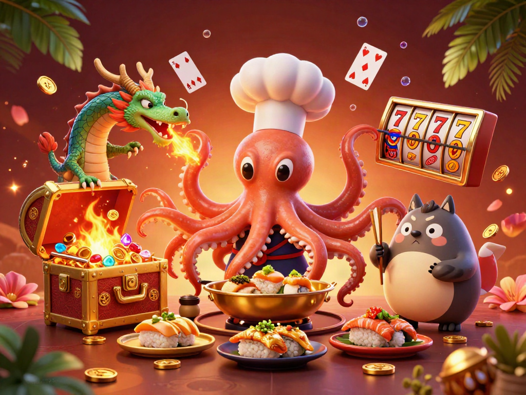 Experience winning strategies at the best online casinos with vibrant characters in a casino setting.