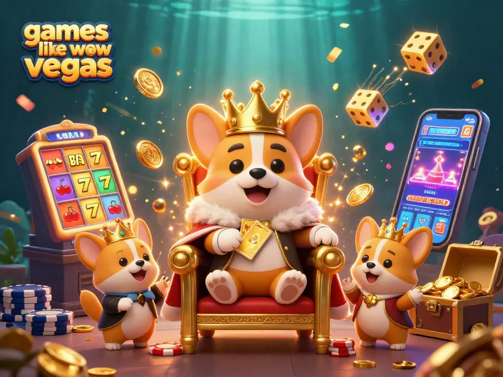 Play exciting games like wow vegas with a royal corgi and a flash of casino fun!