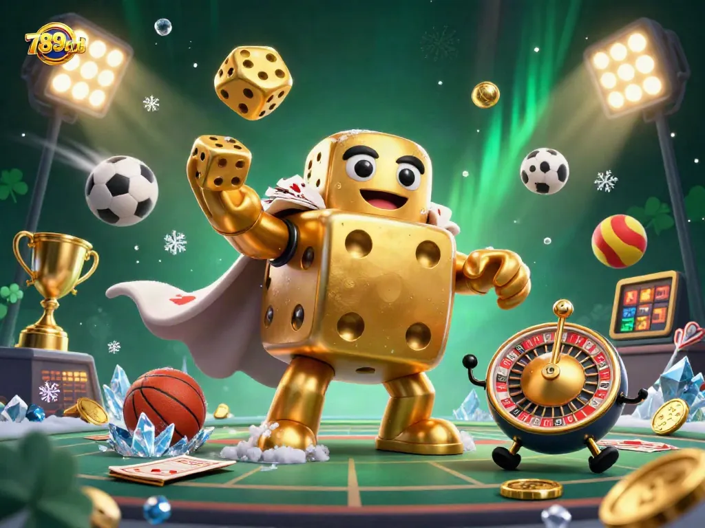 Experience thrilling games at 789CLUB with dynamic gold dice and sports elements.