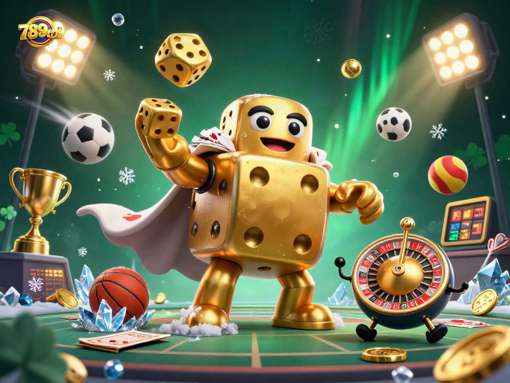 Experience thrilling games at 789CLUB with dynamic gold dice and sports elements.