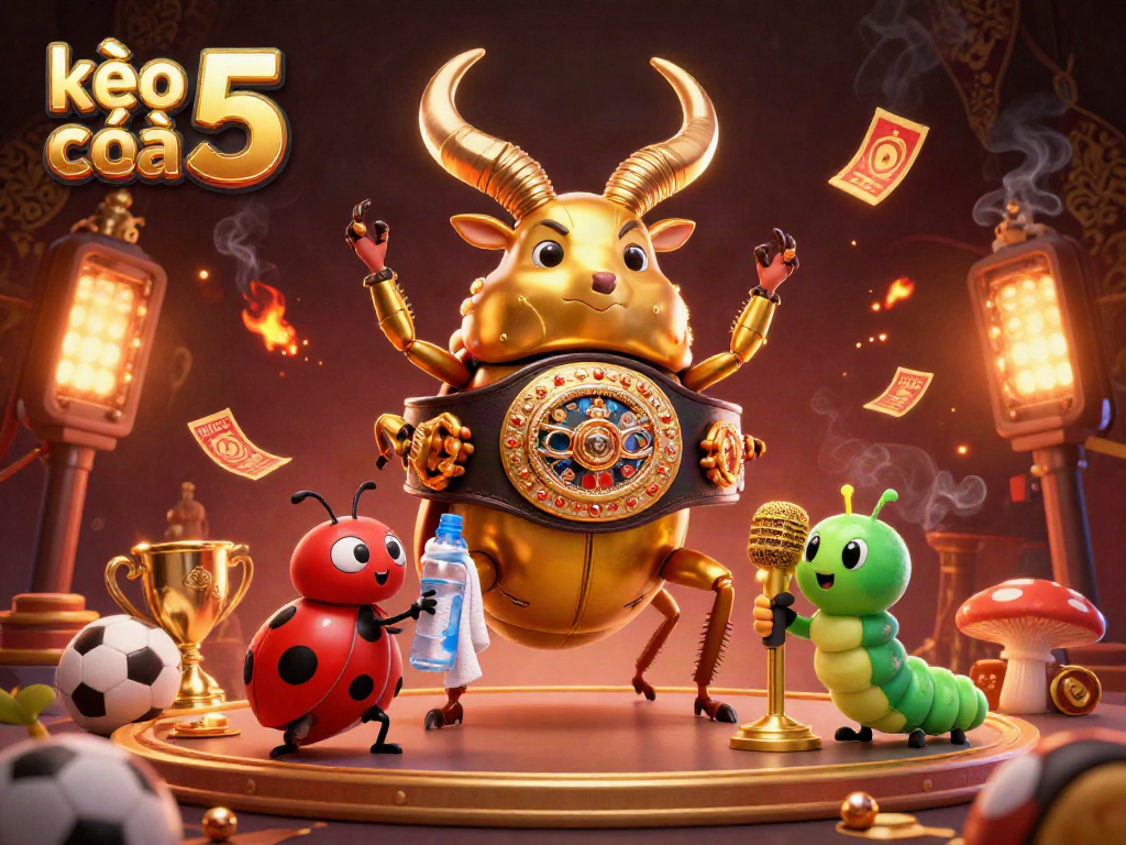 Engage with kèo nhà cái 5 betting strategies in this dynamic sports scene illustration.
