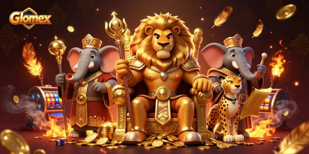 Engage in thrilling casino action with Glomex's dynamic gaming atmosphere and vibrant characters.