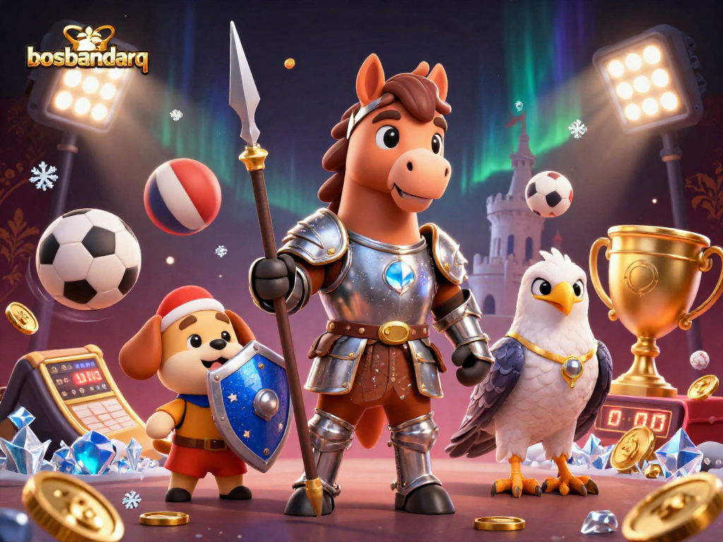 Engage in thrilling gaming scenarios at bosbandarq with knights, falcons, and sports elements in action!