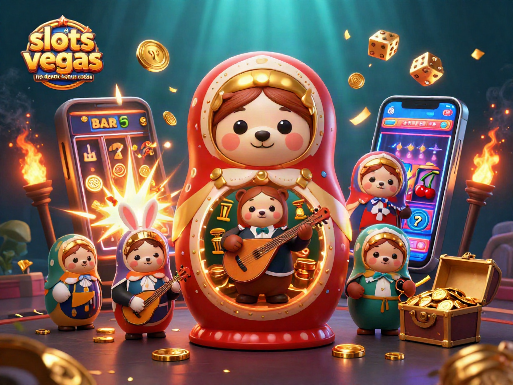 Spin for wins with slots of vegas no deposit bonus codes, featuring vibrant casino elements and characters