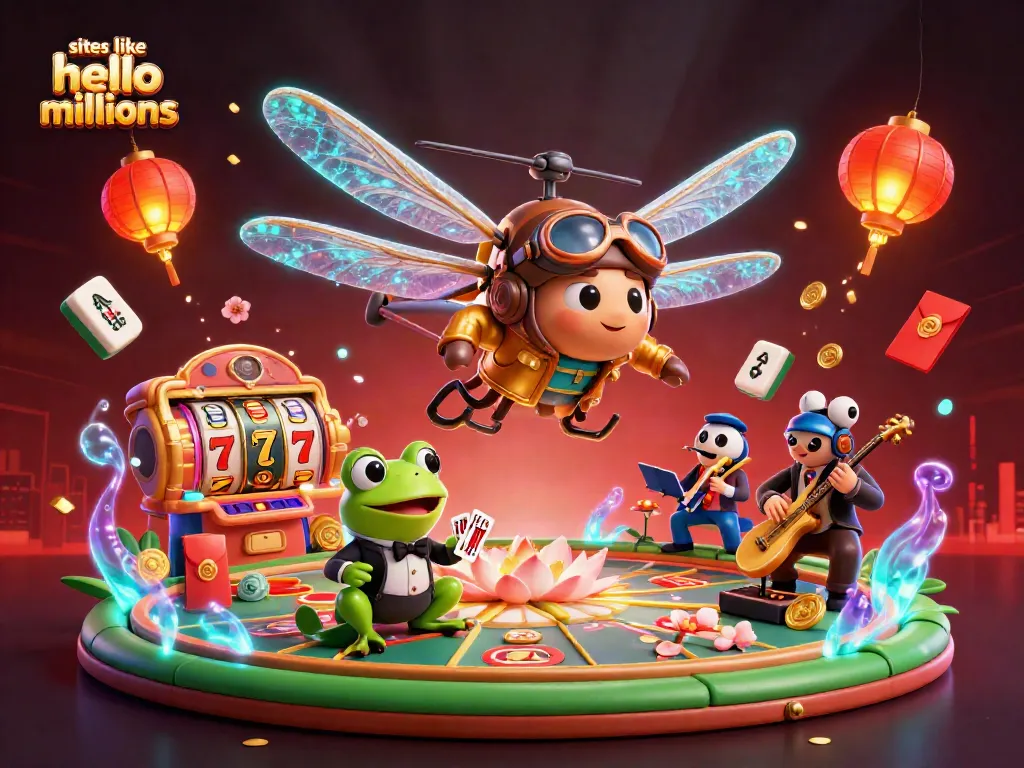 Experience winning thrills at sites like hello millions with 3D dragonfly and exciting casino games.