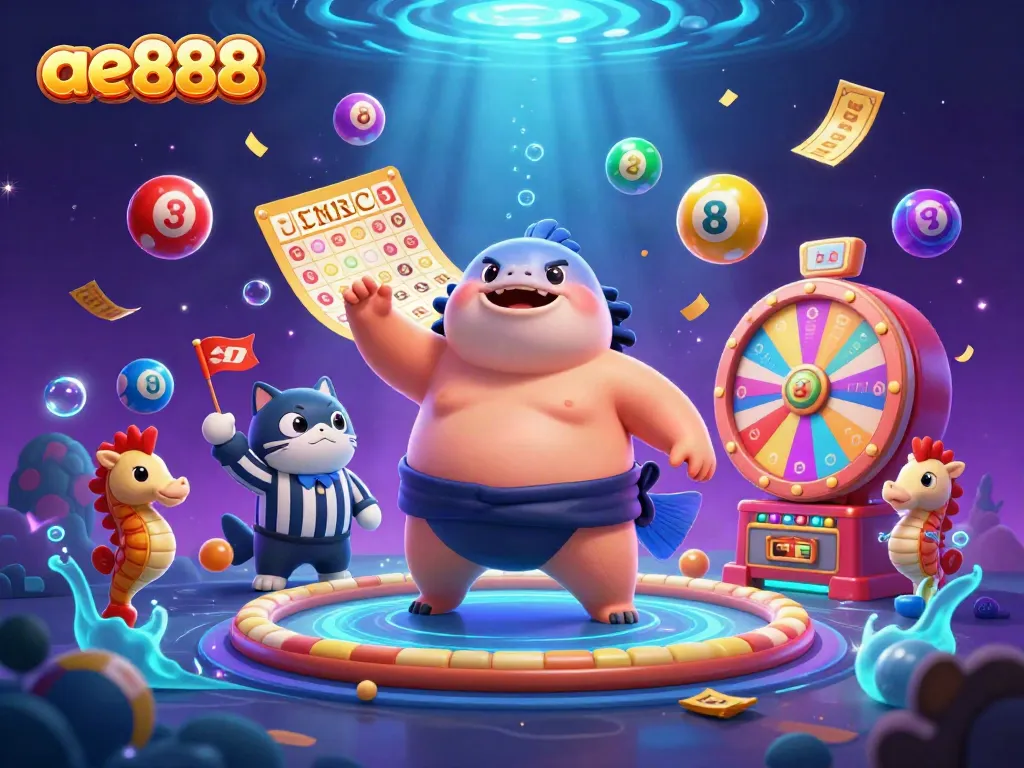 Experience the thrilling world of ae888 casino gaming with vibrant lottery and prize elements!